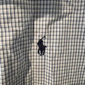 Ralph Lauren Oxford Button Front Shirt Men's XL Plaid custom fit